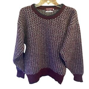 Vintage 100% Wool Scottish Sweater Club Shop Jack Henry KC Plaza Sz Medium